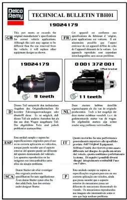 Стартер DRS3720 Delco Remy
